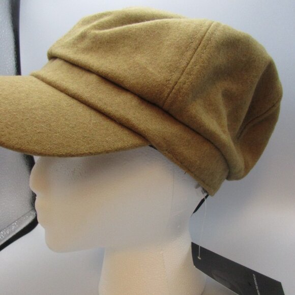 Nine West Women's Newsboy Tan Cap / Hat Wool Polyester One Size NWT - Picture 2 of 3